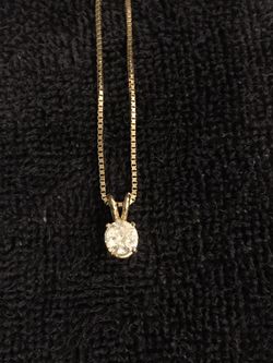 1.08 Carat I1/I2 NEAR COLORLESS Diamond Pendant and 14kt Gold Chain