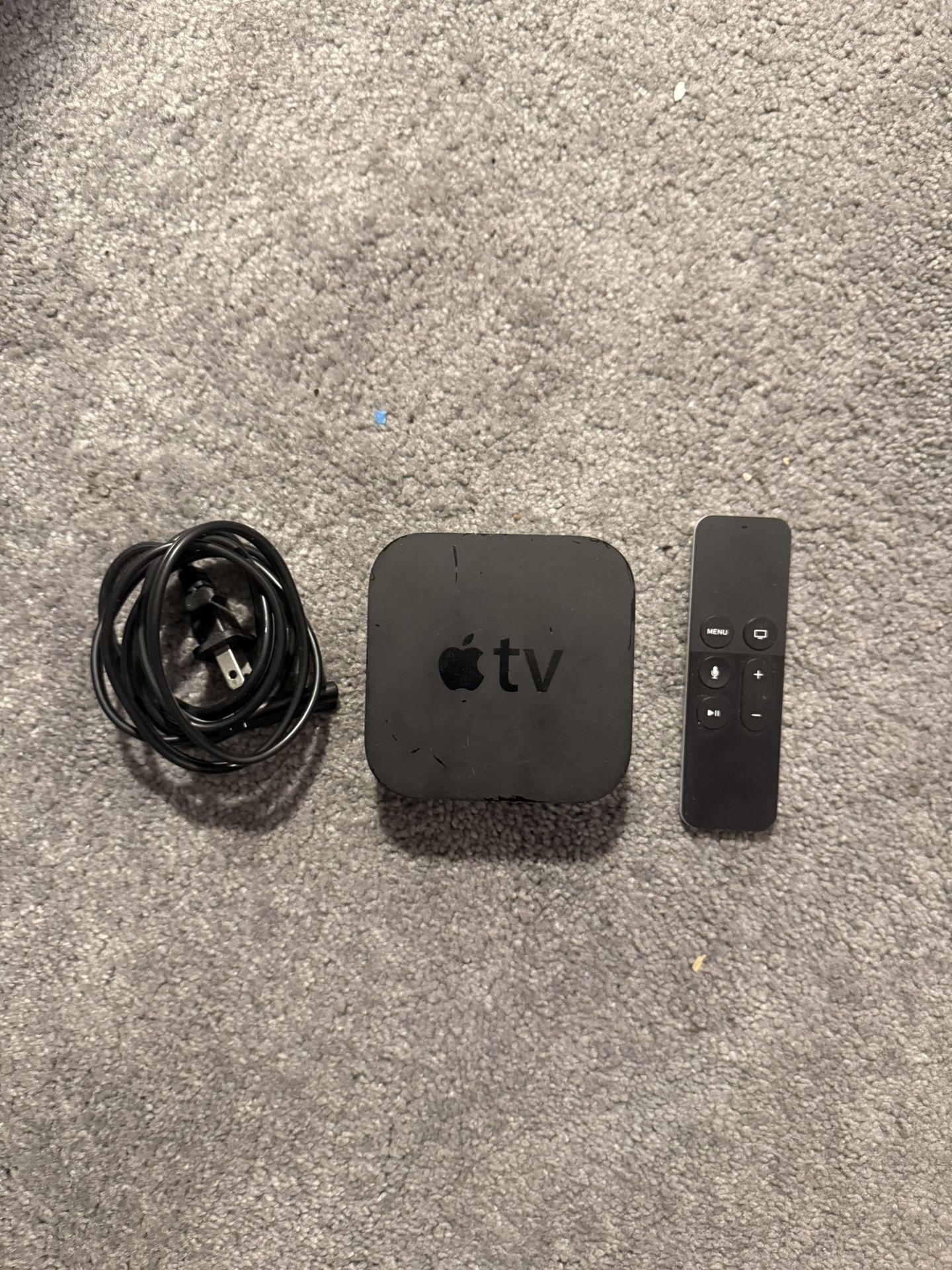 Apple TV HD (4th Gen, A1625) + Siri Remote + Power Cable