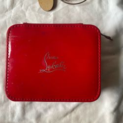 Louie Vuitton Red Patton Leather Jewelry Box