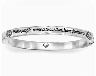 Authentic Brighton Footprints Hinged Bangle