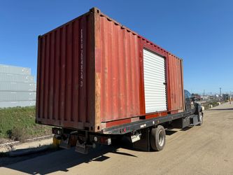 20FT STORAGE CONTAINER – 6FT ROLL-UP DOOR – CARGO WORTHY