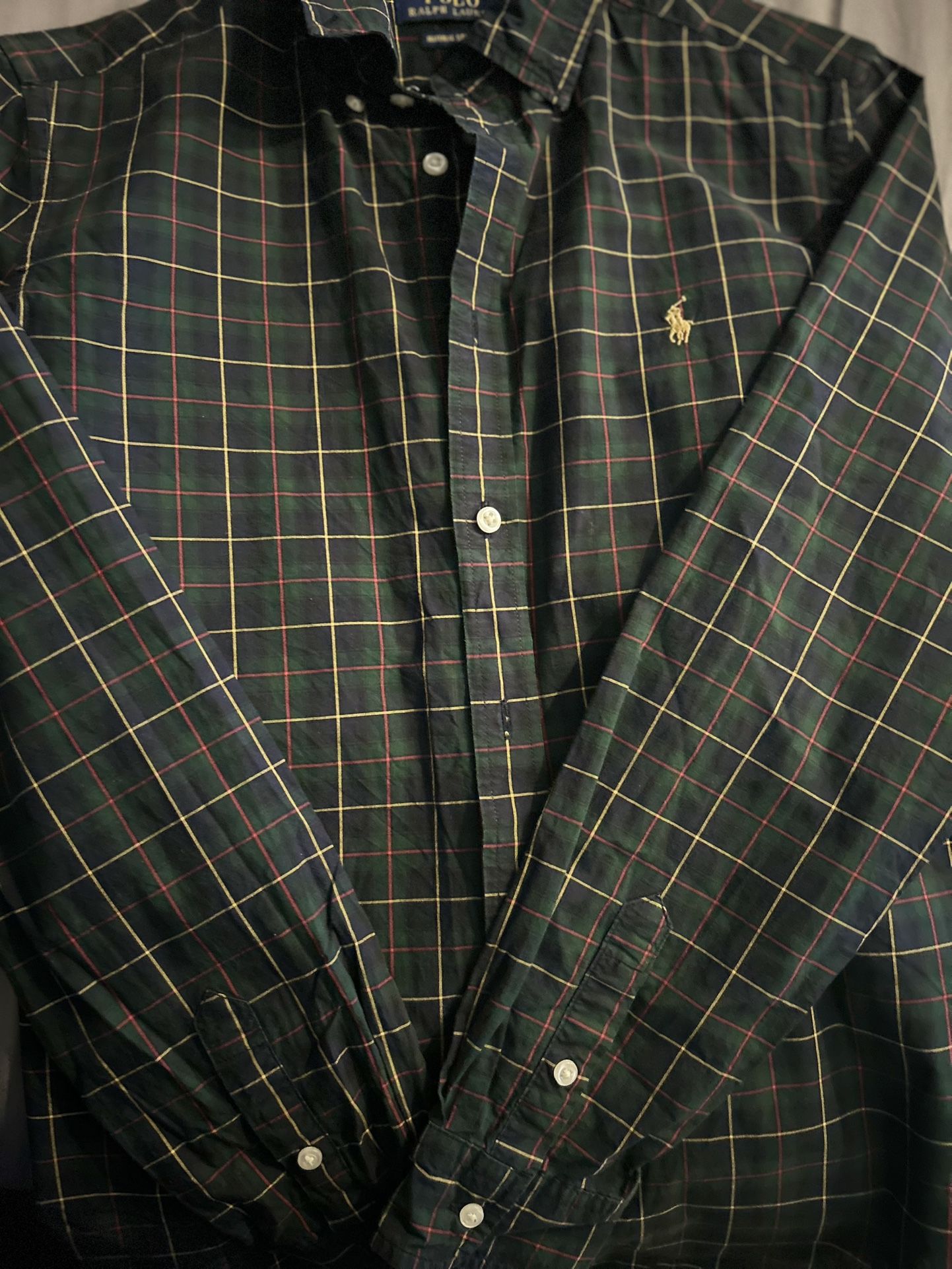 Big Boys 18-20 Polo Ralph Lauren Plaid Shirt