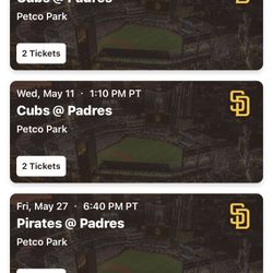 Chicago Cubs Tickets Can Do Any Day Any Games 5/10 5/11 5/12 Monday Tuesday Wednesday 