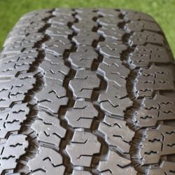 255 60R20 Goodyear Wrangler AT Adventure with 90% Tread 8/32 113H SKU 17922 Grade A Tires