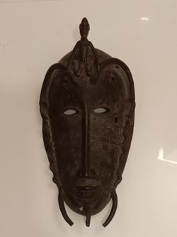 Antique African Senufo Bronze mask
