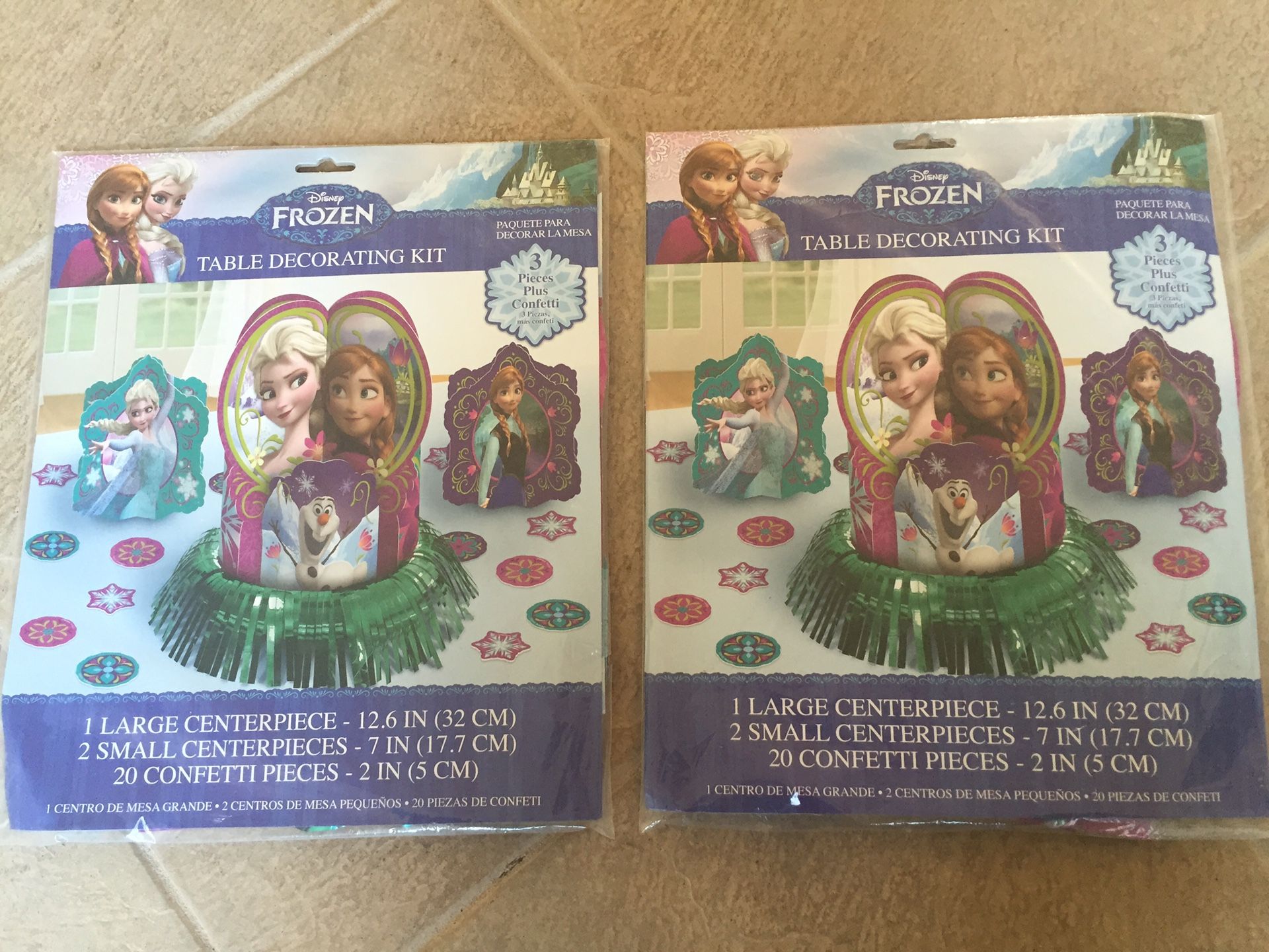 Frozen table party decorations