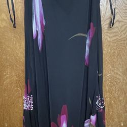 Black and Purple Sequin Summer Party Dress