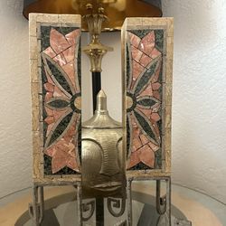 2 Boho Mosaic Tile Candle Holders