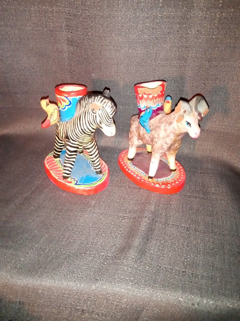 Burro and Zebra figurines Collectibles  