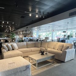 Ivory 4PC Chaise Sectional Couch