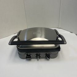 Cuisinart GR-4N Stainless Steel Griddler Panini Press Sandwich Maker 5-In-1