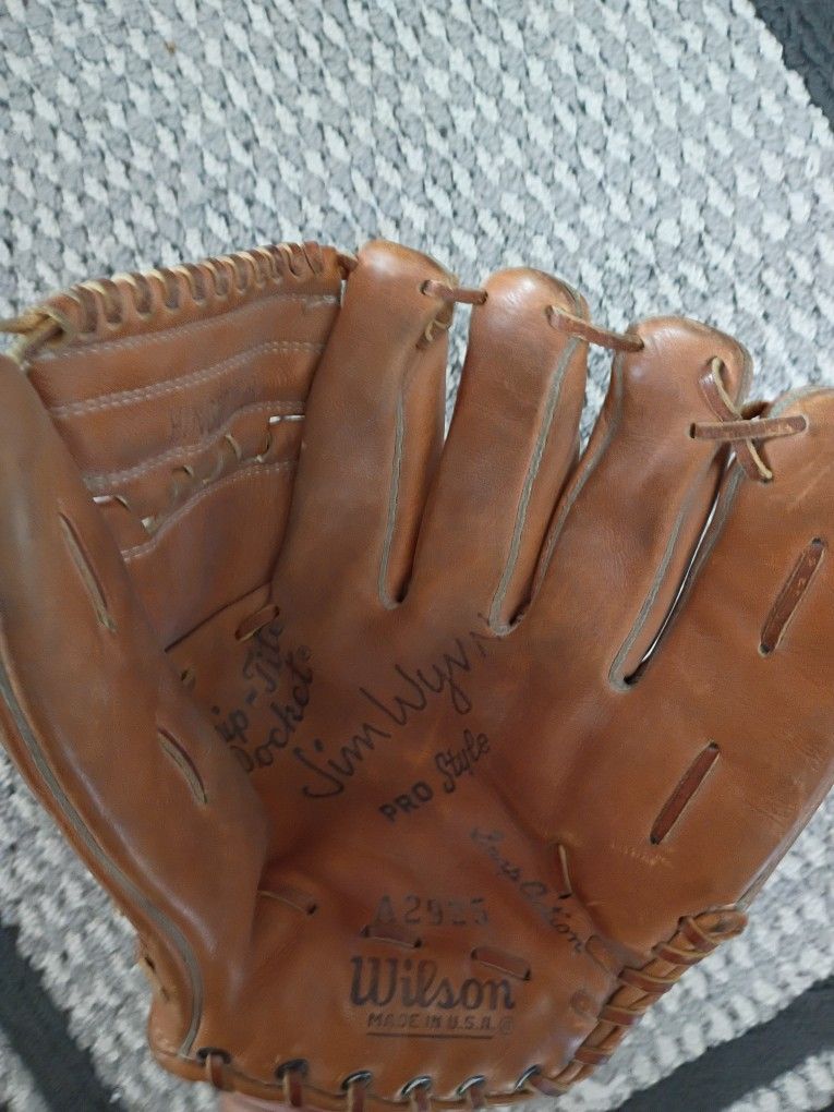 Vintage Jim Wynn Leather Baseball Glove Pro Style