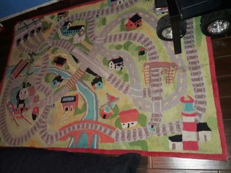 Rare 6'x5' Thomas the train rug THOMAN AND FRIENDS