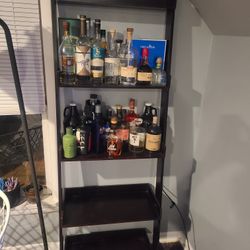 Dark Wood Ladder Shelf