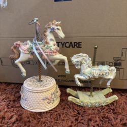 carousel horses music player box