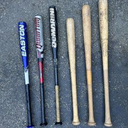 Mixed Baseball Bats Collection - Easton, DeMarini, Wooden Bats  