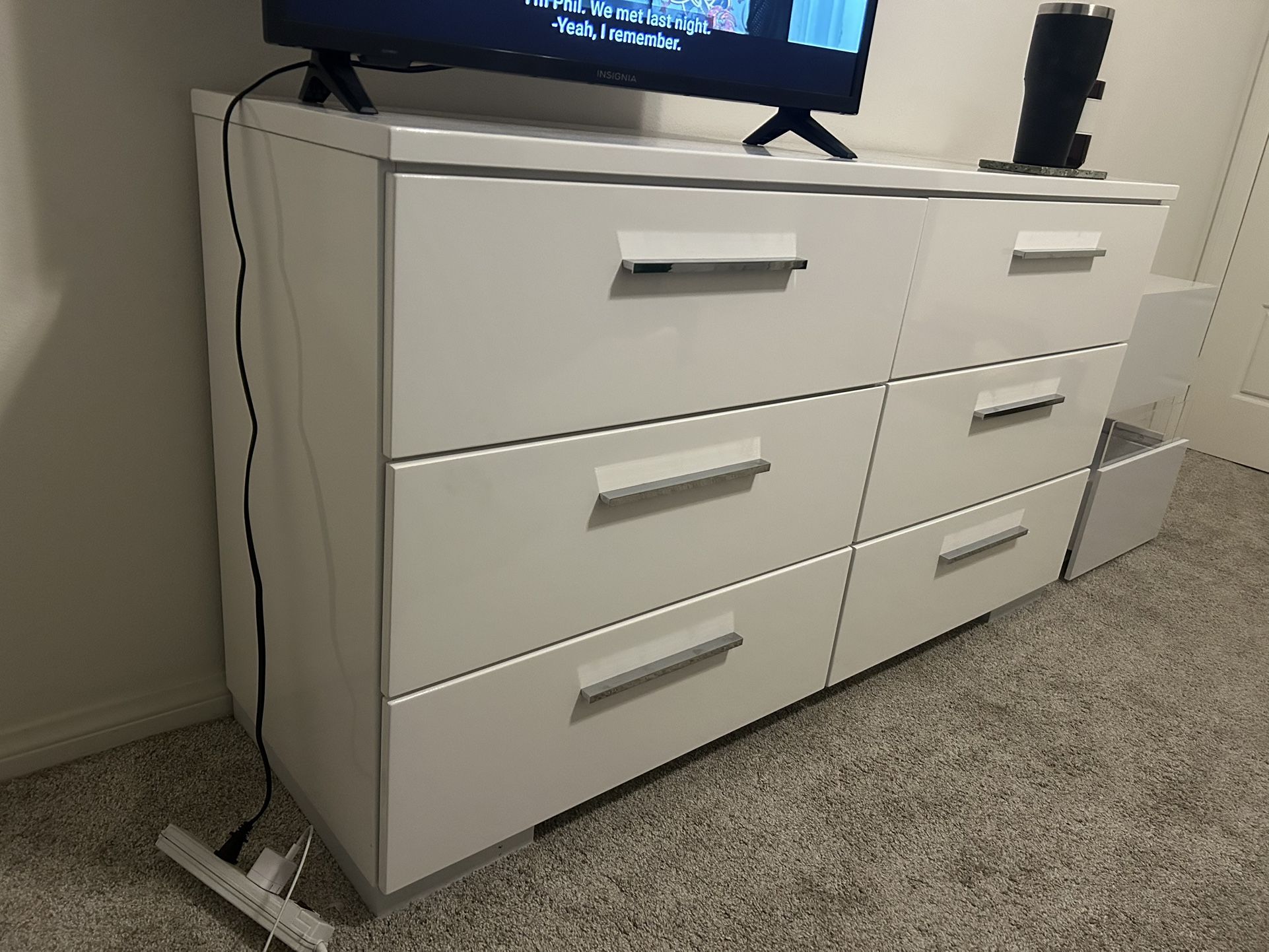 White Dresser Glossy Acryllic