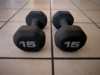 Pair of 15lb dumbbells