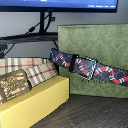 (both) Burberry And Gucci Belt