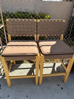 Nathan James Leather Countertop Bar Stools
