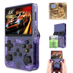 128G Retro Snap Game Console Official, 2026 New Retrosnap Play, R36s Handheld Game Consoles, 3.5-in 4k HD Screen, Long Battery Life, Open Source Games