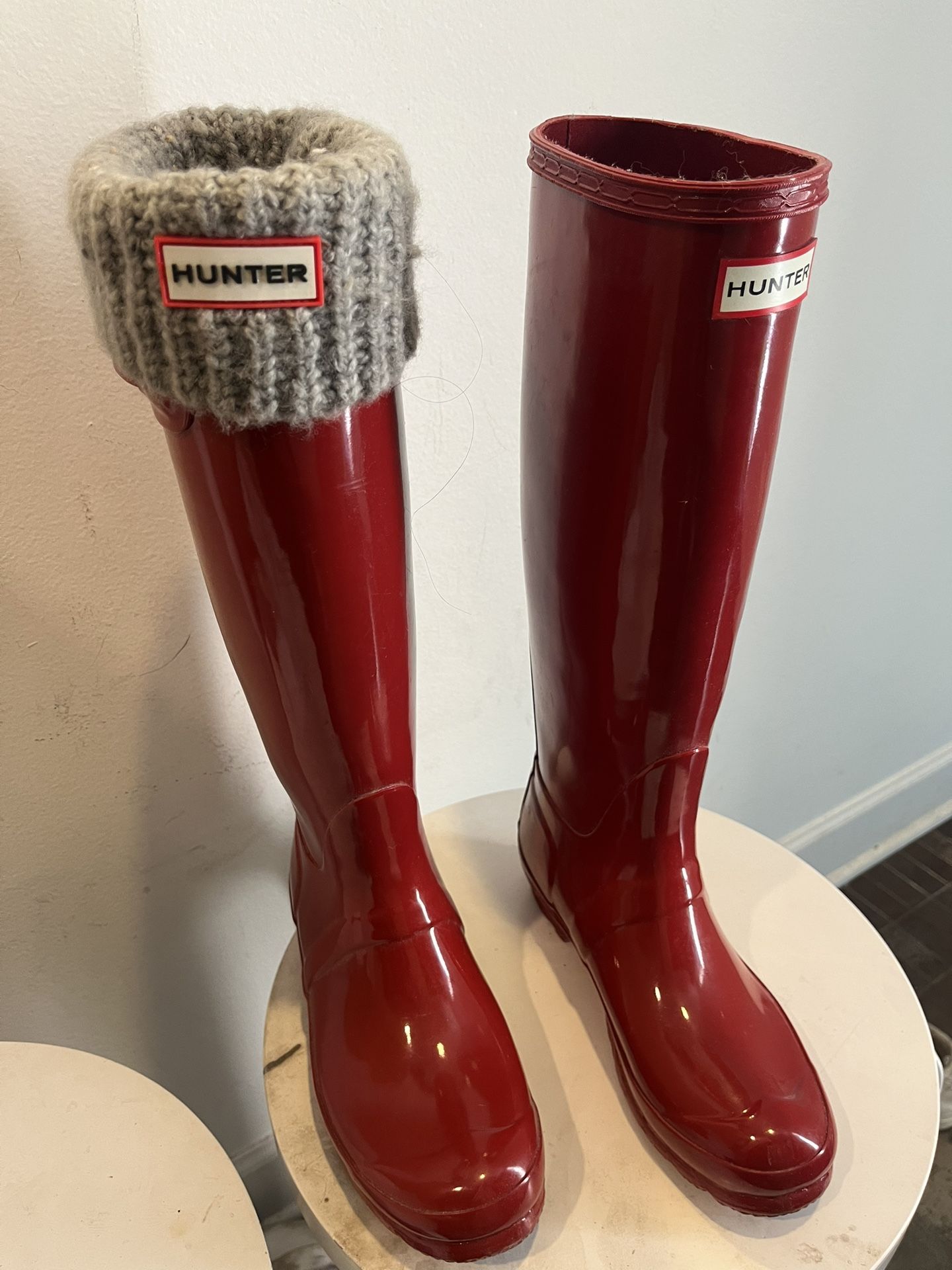 Hunter Boots With Liner Size 6