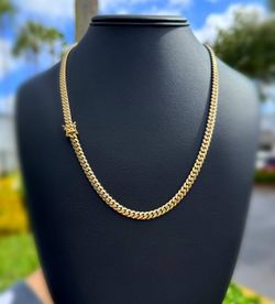 Jewelry 10k solid Yellow Gold brand New Cuban link 24.25” Chain necklace 45.2 grams 5.00mm