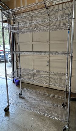 METAL Wire SHELVING RACKs 5 tier - each set