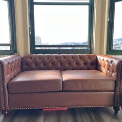 Loveseat Sofa - Faux leather 