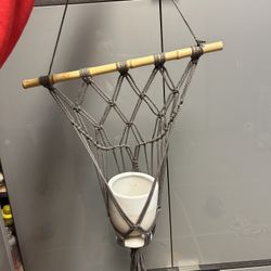 Two Macrame Plant Hangers Poway With Pots 