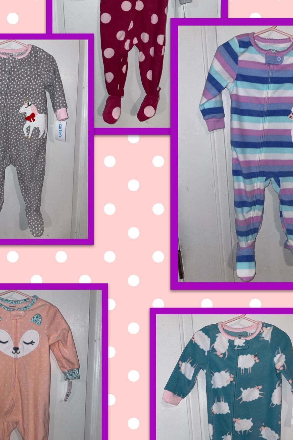 NWT (5) Baby Girl 12 Month Pajamas