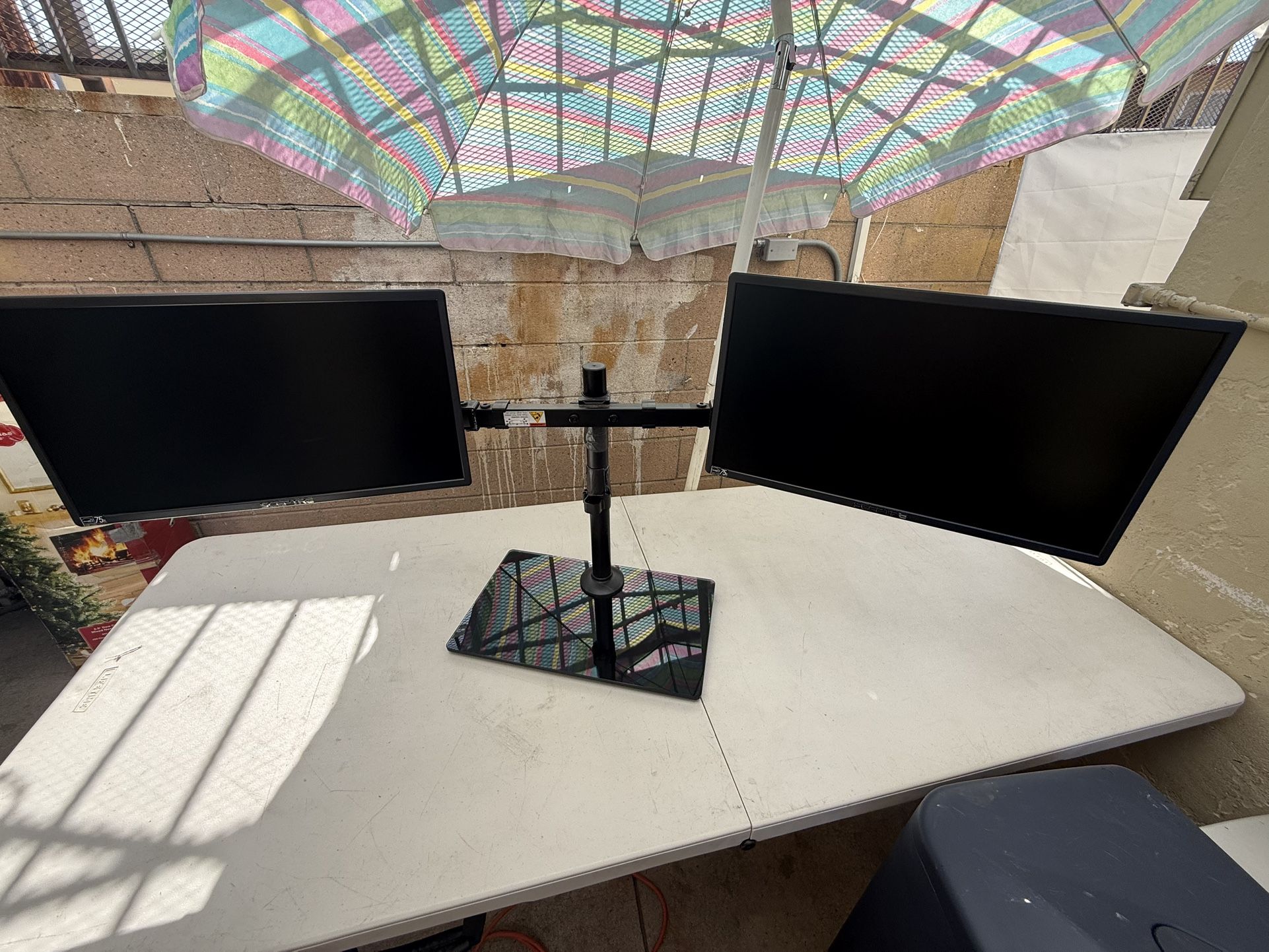 Dual Stand For Computers Screens And monitors