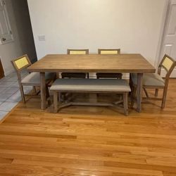 🪵 Wooden Dining Table Set✨ 