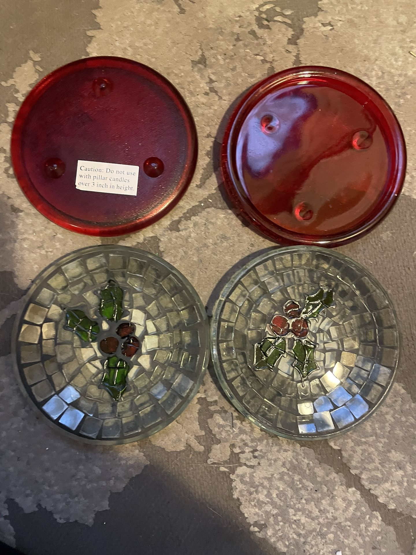 Plates For Candles New Set Of 4