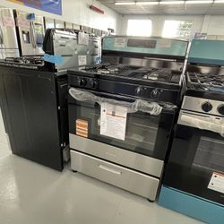 Amana 30 in. 4-Burners Freestanding Gas Range in Stainless Steel with Bake Assist Temps