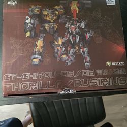 Transformers Cang Toys Thorilla & Rusirius - Complete with box - broken pinkie - Predaking Thunderking