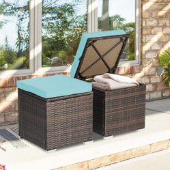 2 Ottoman Storage Y Mesita Nuevos $100 