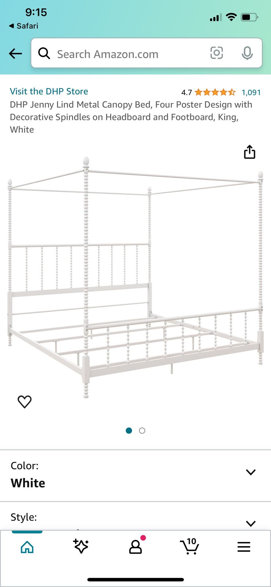 King Size Bed (Dorel Home Products)