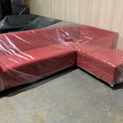 Red Leather Sofa Available For Sale Brand New!!!