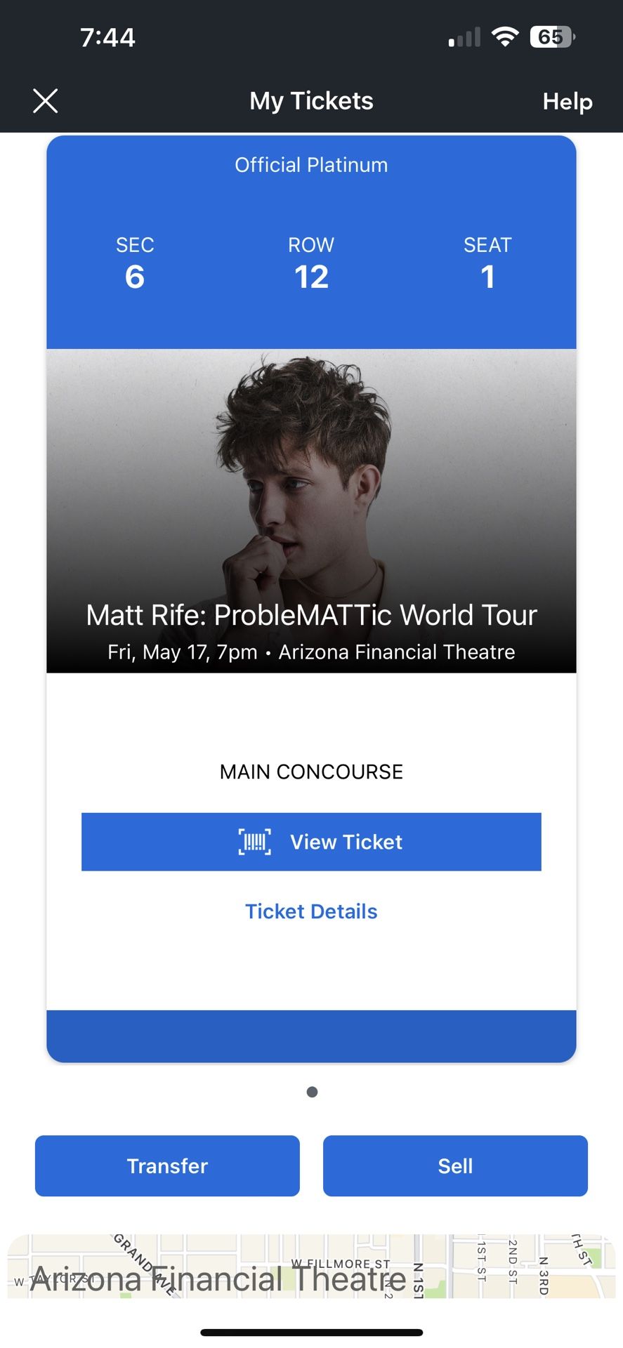 Matt Rife Ticket 5/17