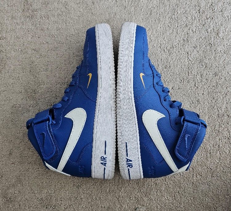 Nike Air Force Mid '07 LV8 Anniversary Blue Jay Yellow Ochre