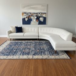 Large Midcentury Modern Ivory Couch 🛻 Delivery Available🛻