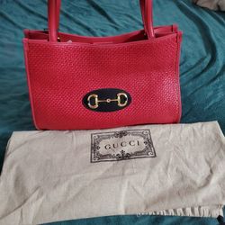 Gucci Horsebit 1955 Red Leather Bag 