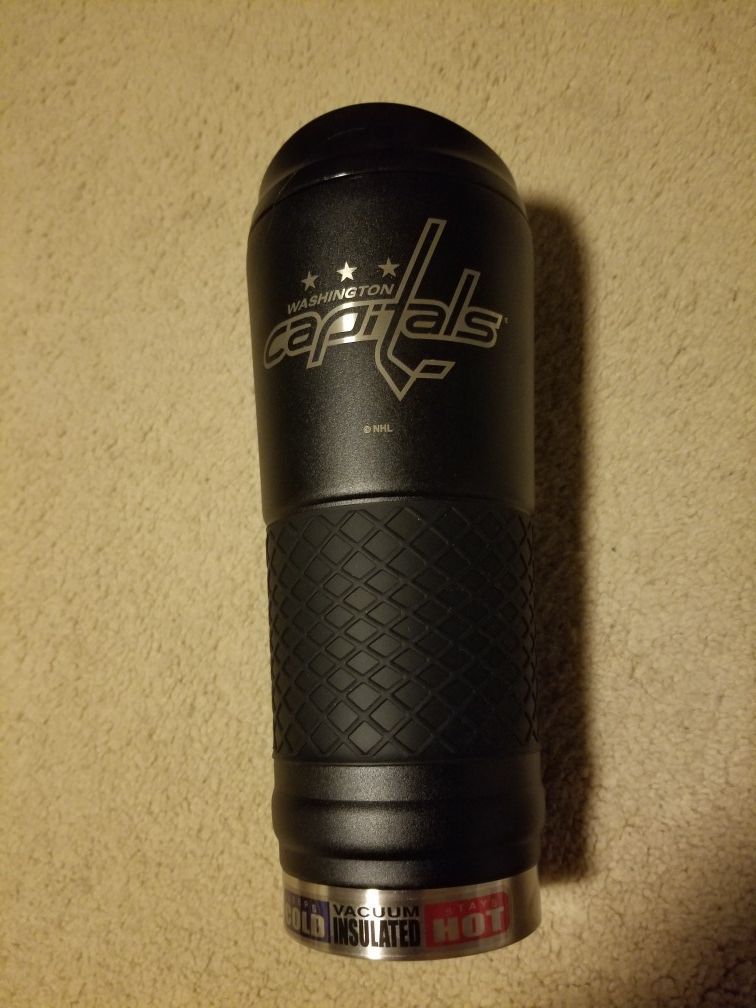 Washington Capitals Black Stealth Matte Tumbler 24 OZ