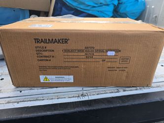 New Box of 50 Trailmaker Wide Rule Spiral Notebooks