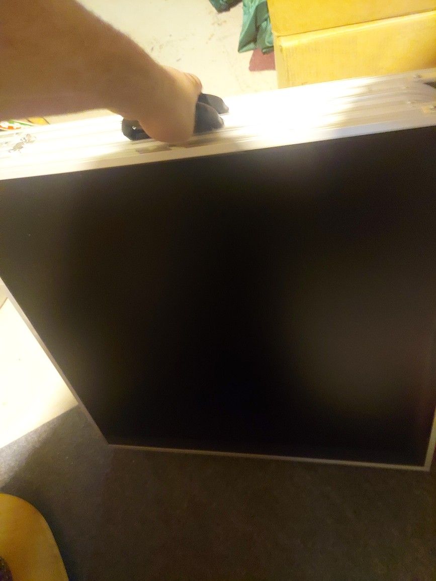 Foldable, Adjustable Beer Pong Table. Half White, Half Black, With Built In Cup Guidelines