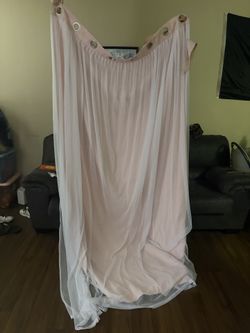 Pink sheer curtains