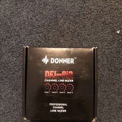 Gift Idea Brand New DONNER DEL-812   8channel Professional Line Mixer 