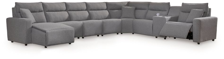 Modmax II Salt and Pepper 8-Piece Power Reclining Sectional with Console (Online Special Price)
