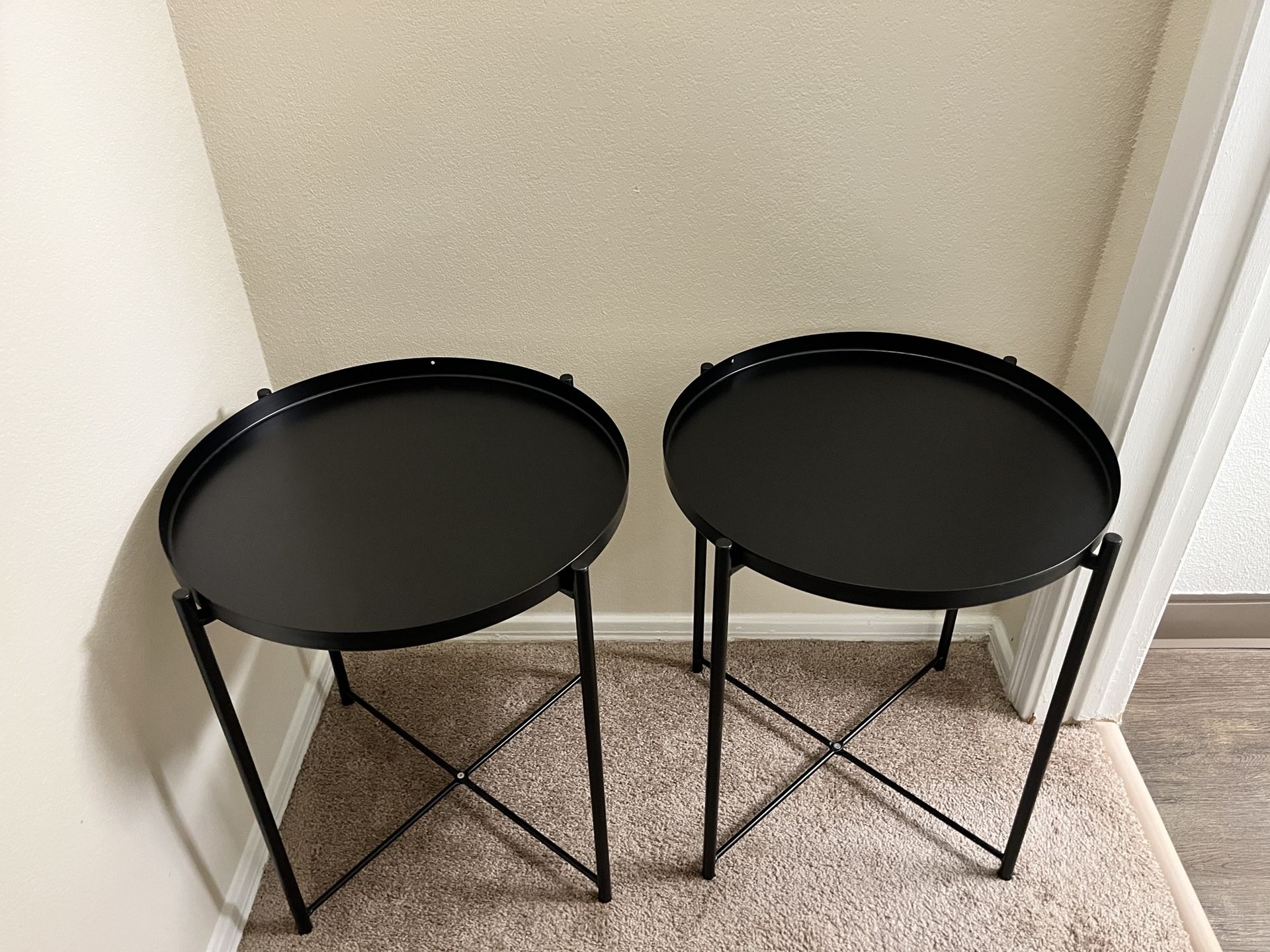 IKEA Black End Tables